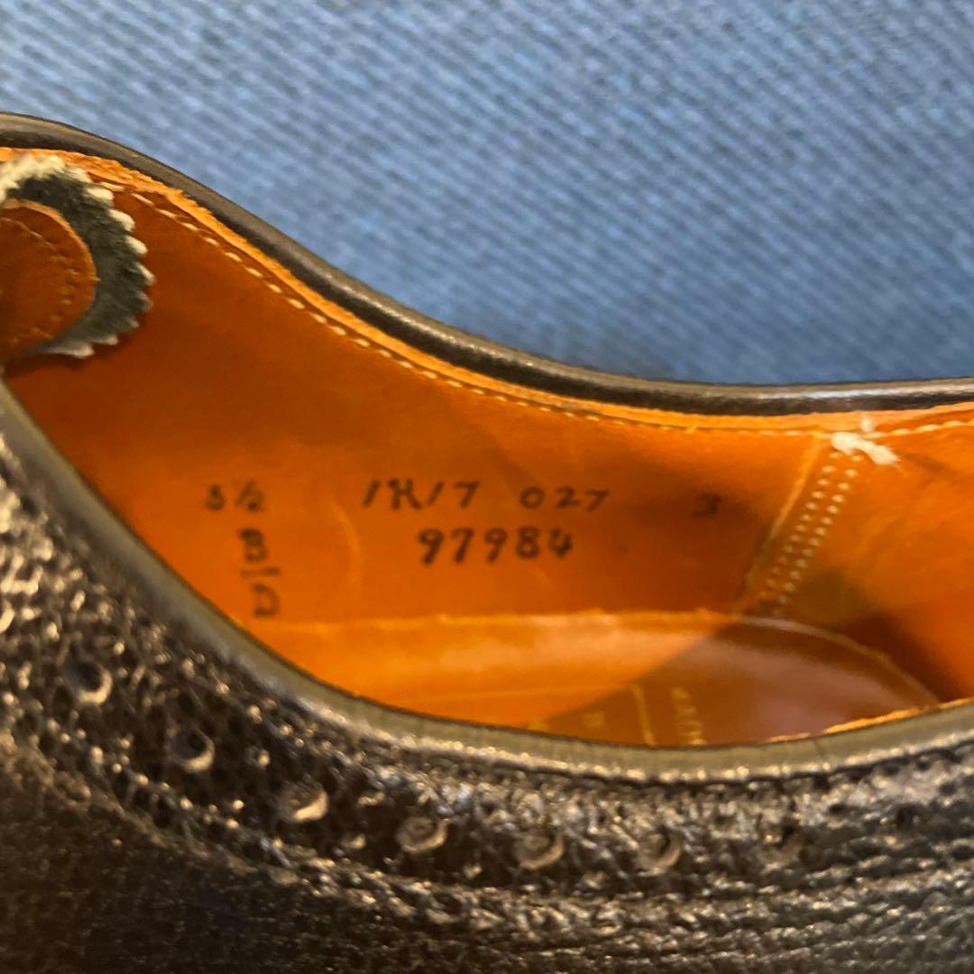 極美品　オールデン　ロングウイングチップ　黒　クレープソール　５ハーフ