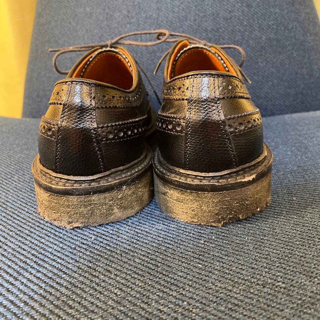 極美品　オールデン　ロングウイングチップ　黒　クレープソール　５ハーフ