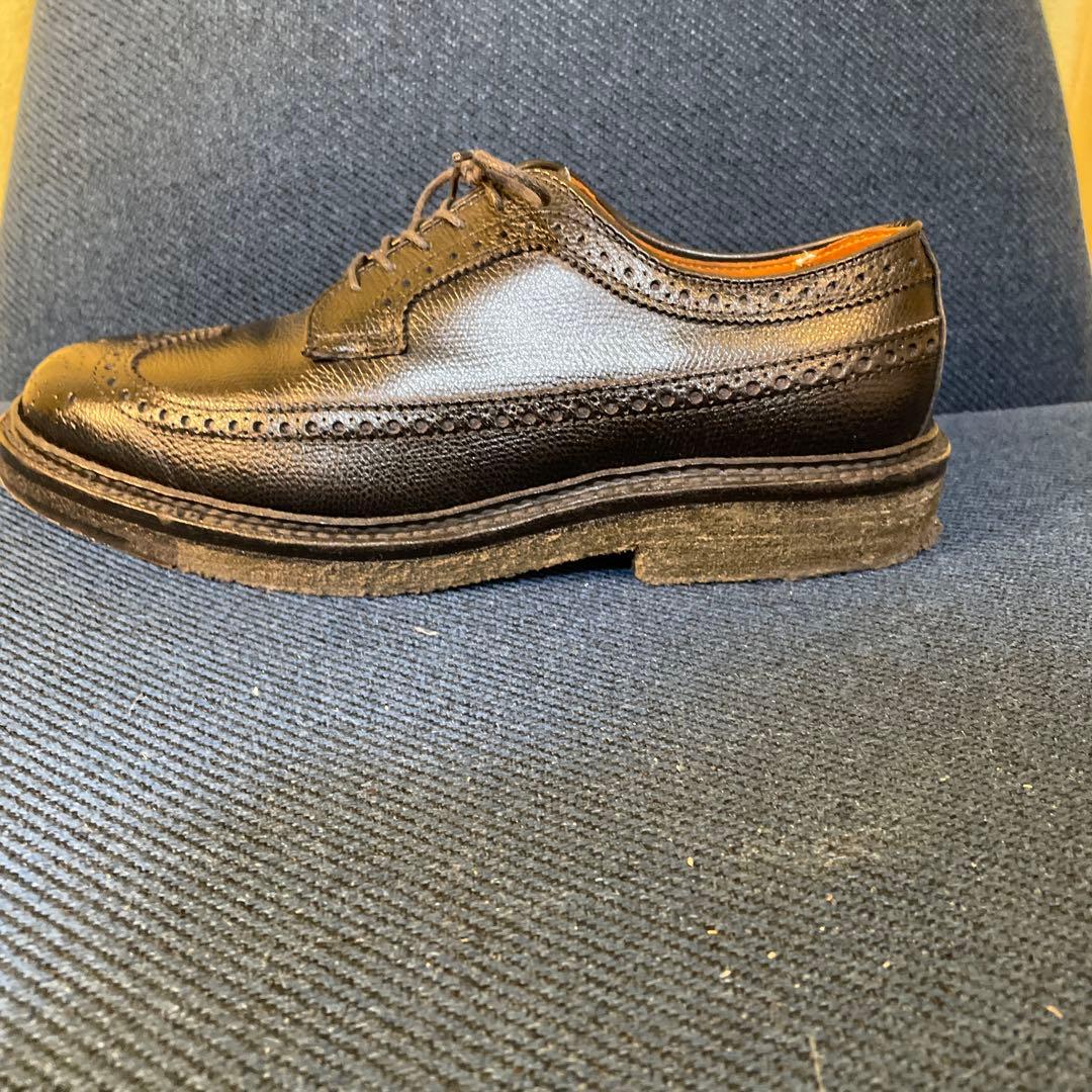 極美品　オールデン　ロングウイングチップ　黒　クレープソール　５ハーフ