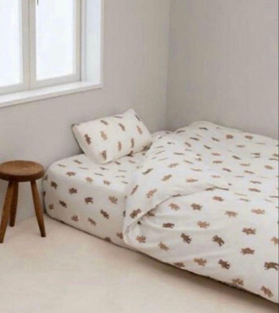 ジェラピケ　寝具3点セット　ベア柄　シングルサイズ　　新品　ベッドリネン