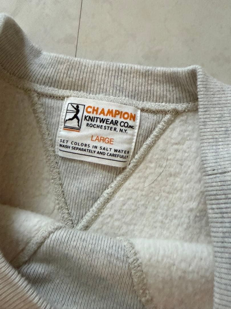 美品　Champion リバースウィーブ　ファーストパテントサイズL