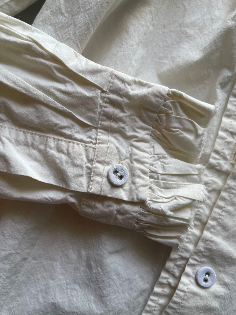 初期 Paul Harnden ポールハーデンフリル襟袖シーチングシャツ