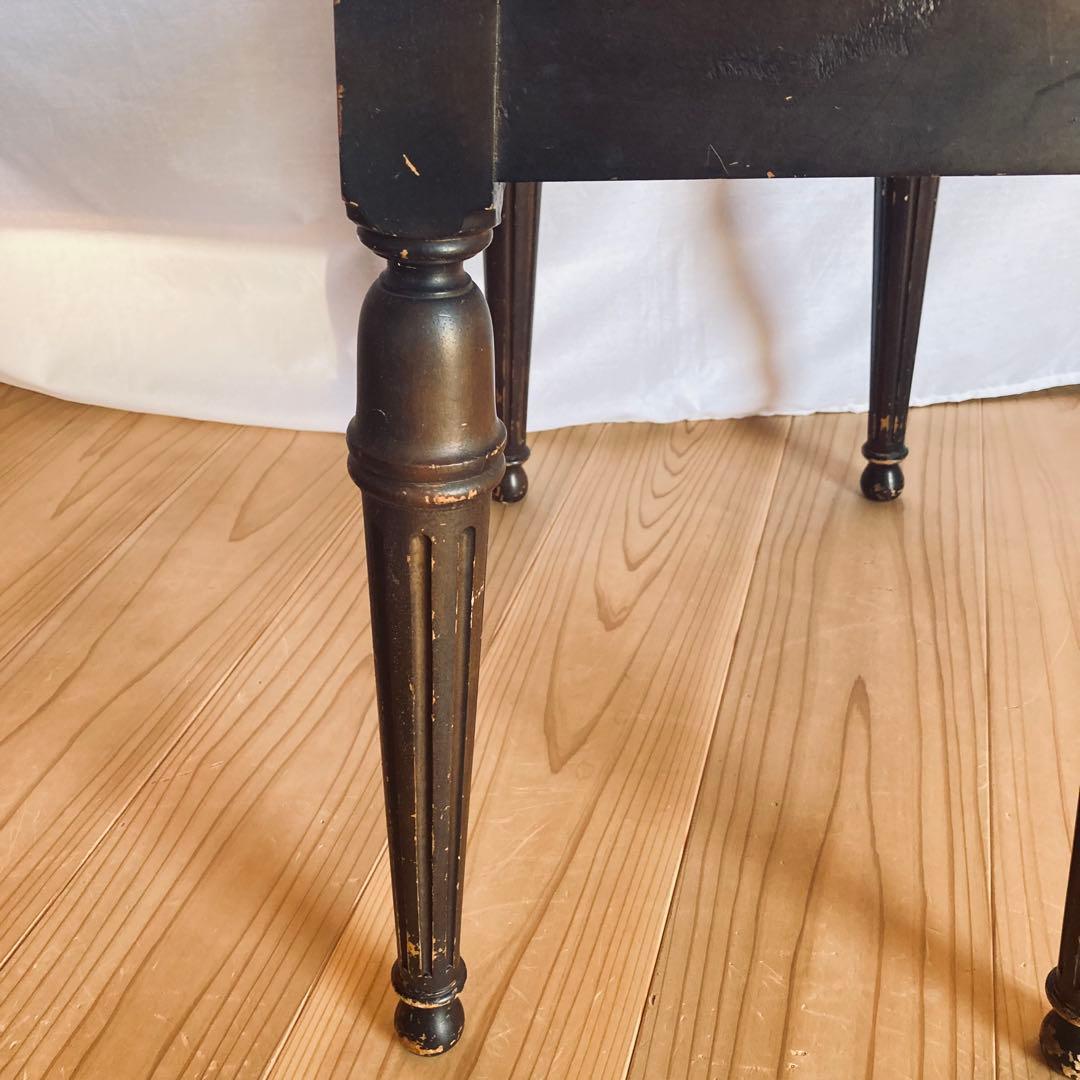 アンティーク　サイドテーブル　ピアノ木製椅子　大正ロマン　台机