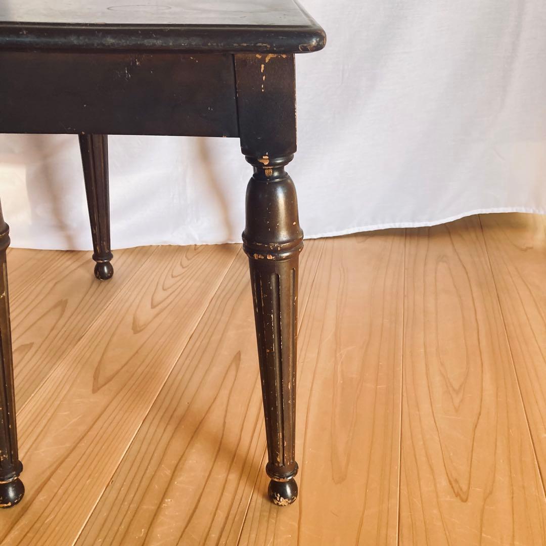 アンティーク　サイドテーブル　ピアノ木製椅子　大正ロマン　台机