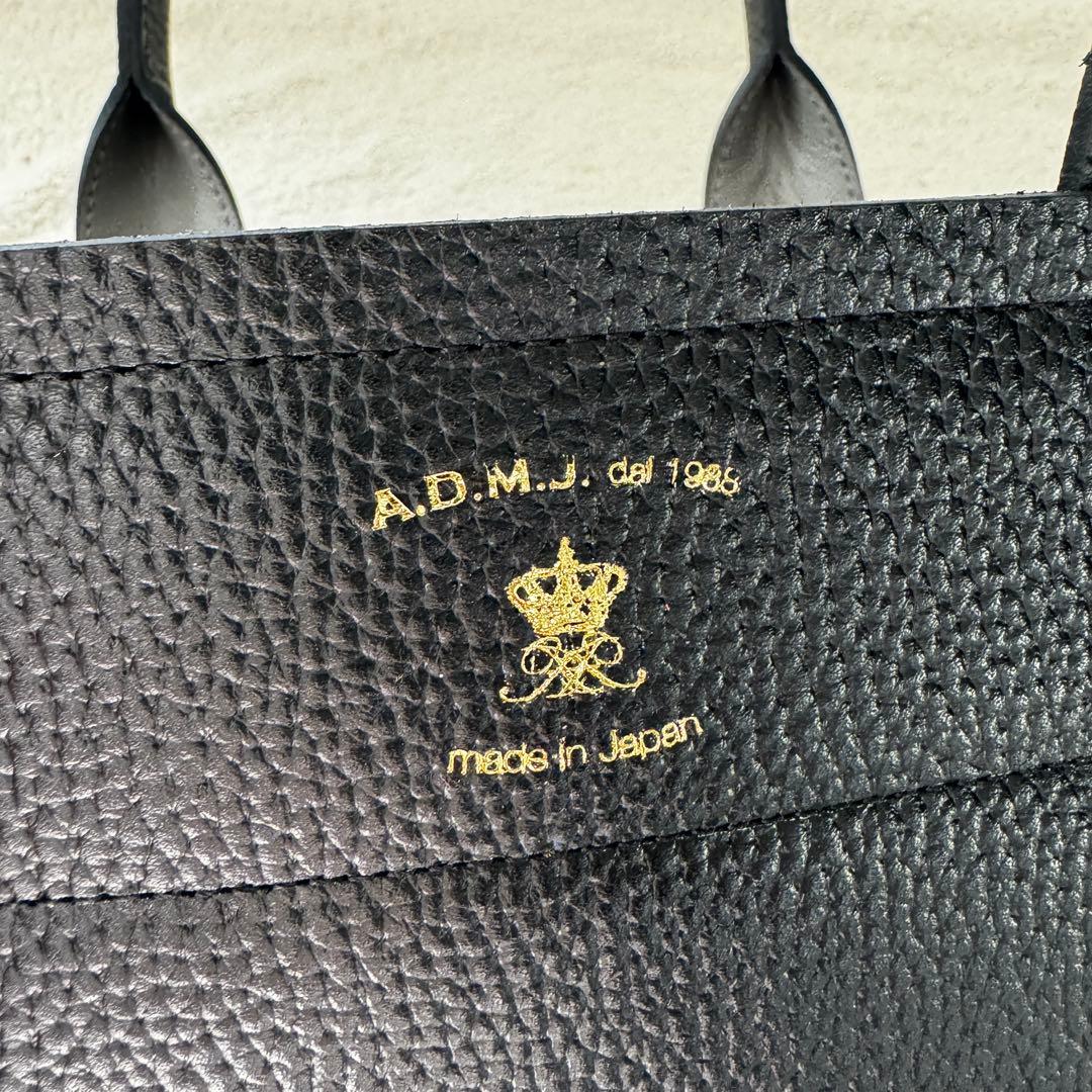 未使用 ADMJ エーディエムジェイ ハンドバッグ　送料無料　牛革　レザー