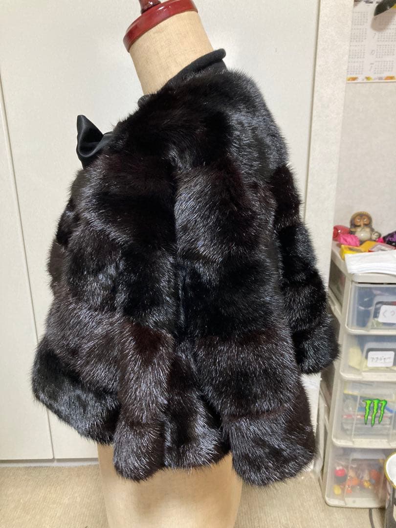 ニナリッチ　ケープ付きミンクファーコート