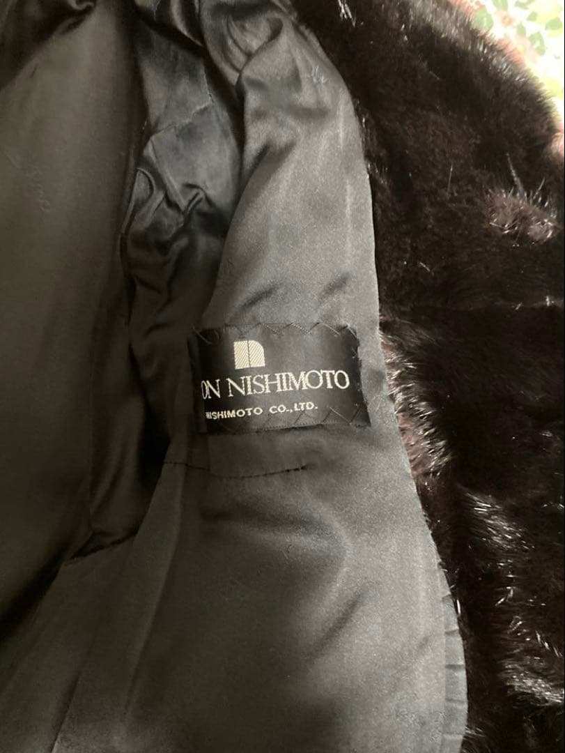 ニナリッチ　ケープ付きミンクファーコート