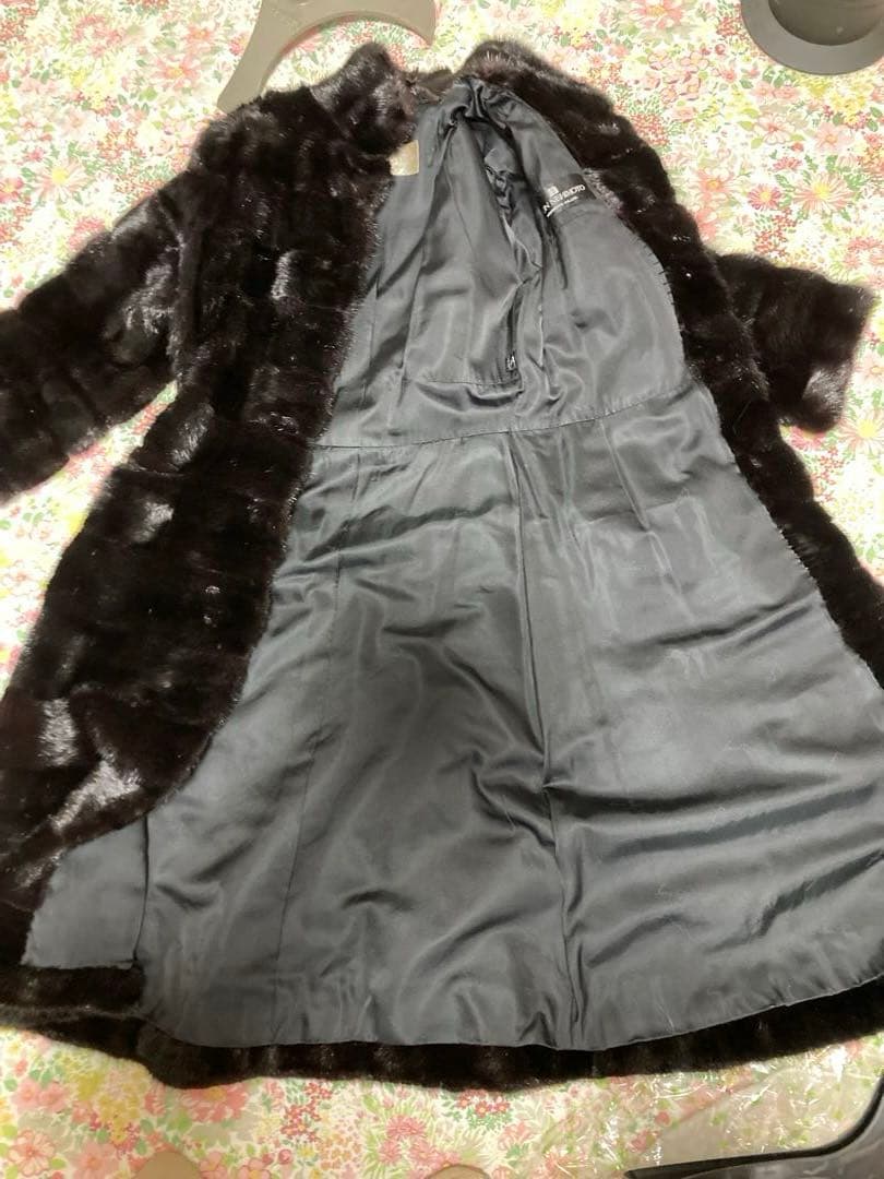 ニナリッチ　ケープ付きミンクファーコート