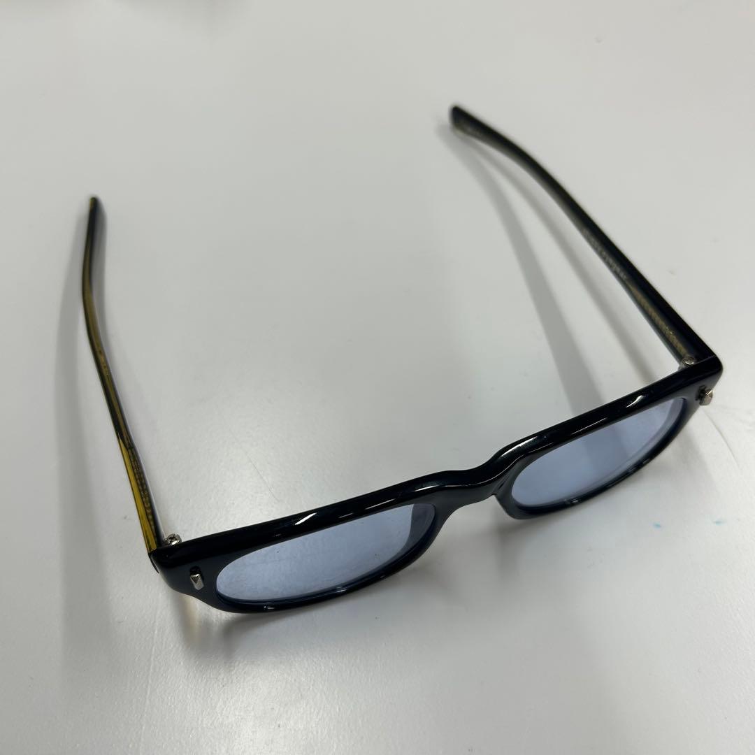 90s Stussy Michael スクエアサングラス ブラック 青レンズ