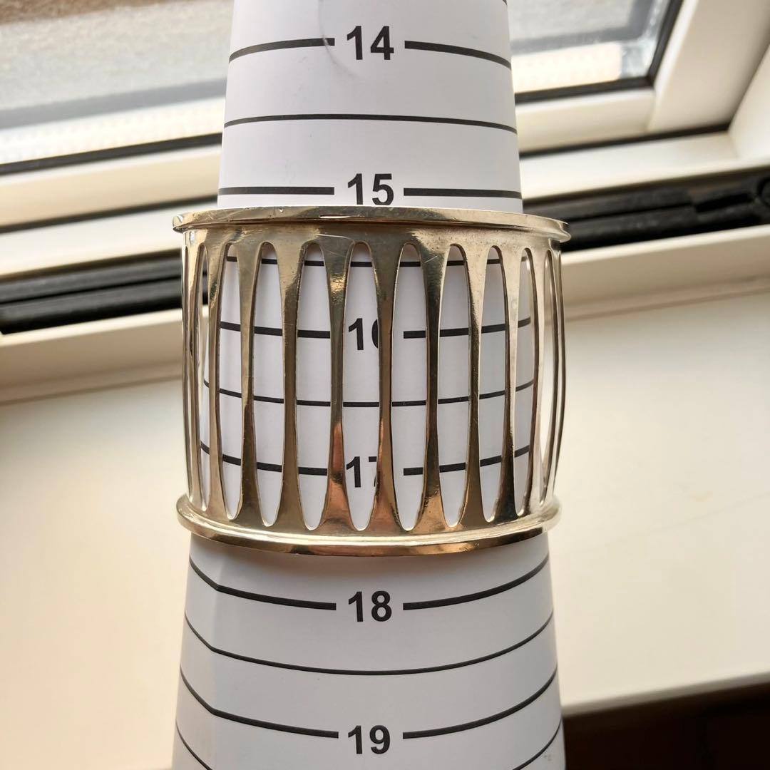 希少 メキシカンジュエリー 鳥かご型 シルバー925 ワイドバングル