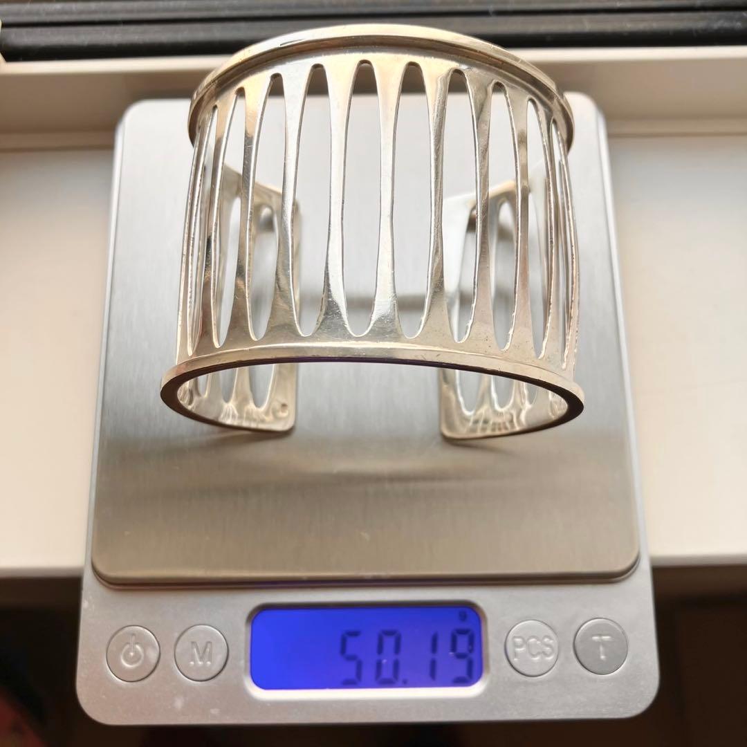 希少 メキシカンジュエリー 鳥かご型 シルバー925 ワイドバングル