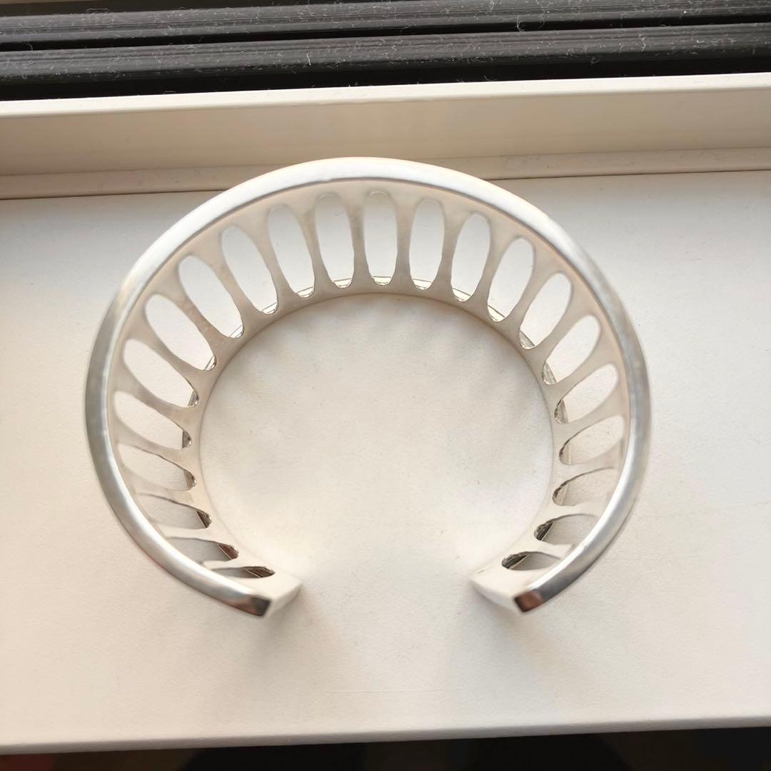 希少 メキシカンジュエリー 鳥かご型 シルバー925 ワイドバングル