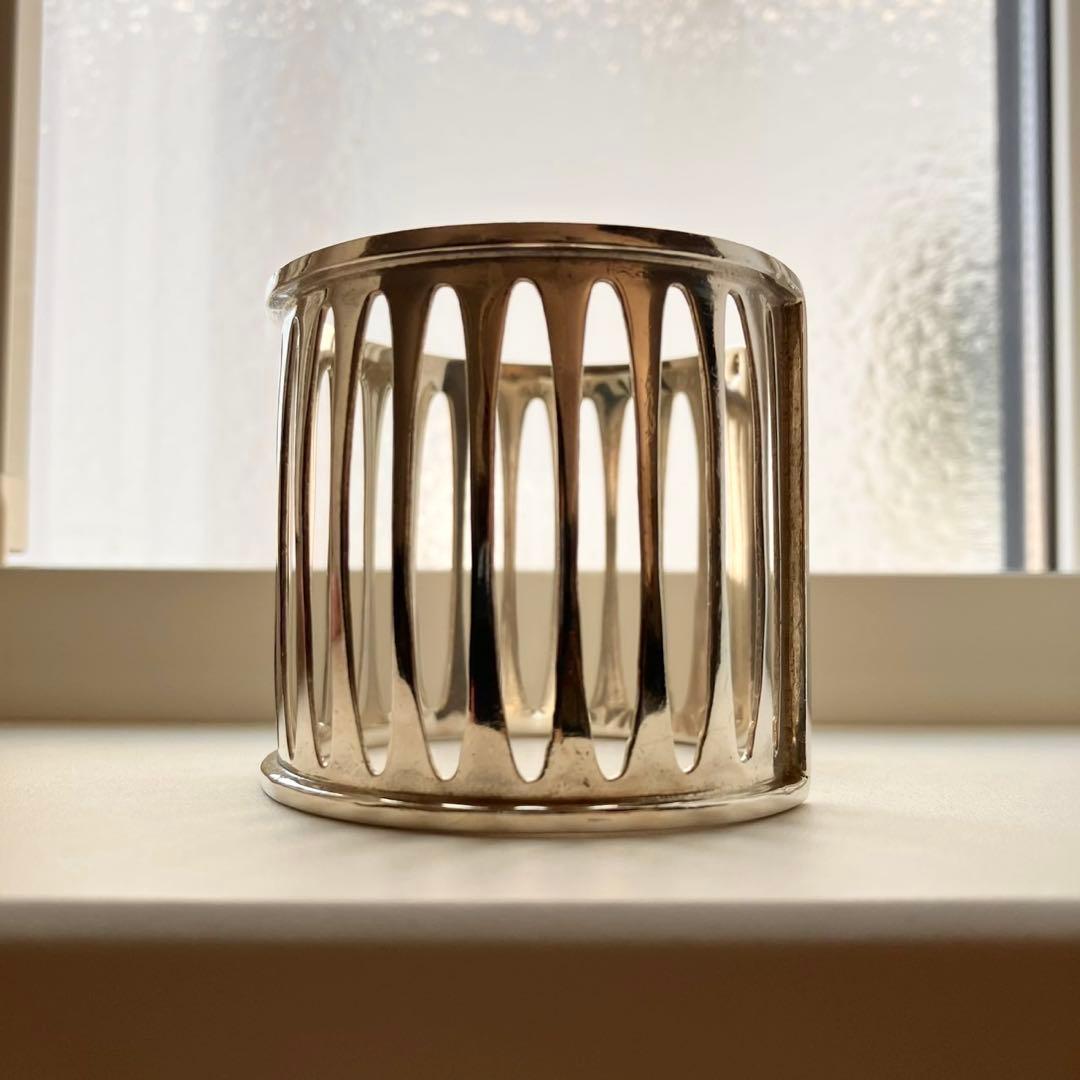 希少 メキシカンジュエリー 鳥かご型 シルバー925 ワイドバングル