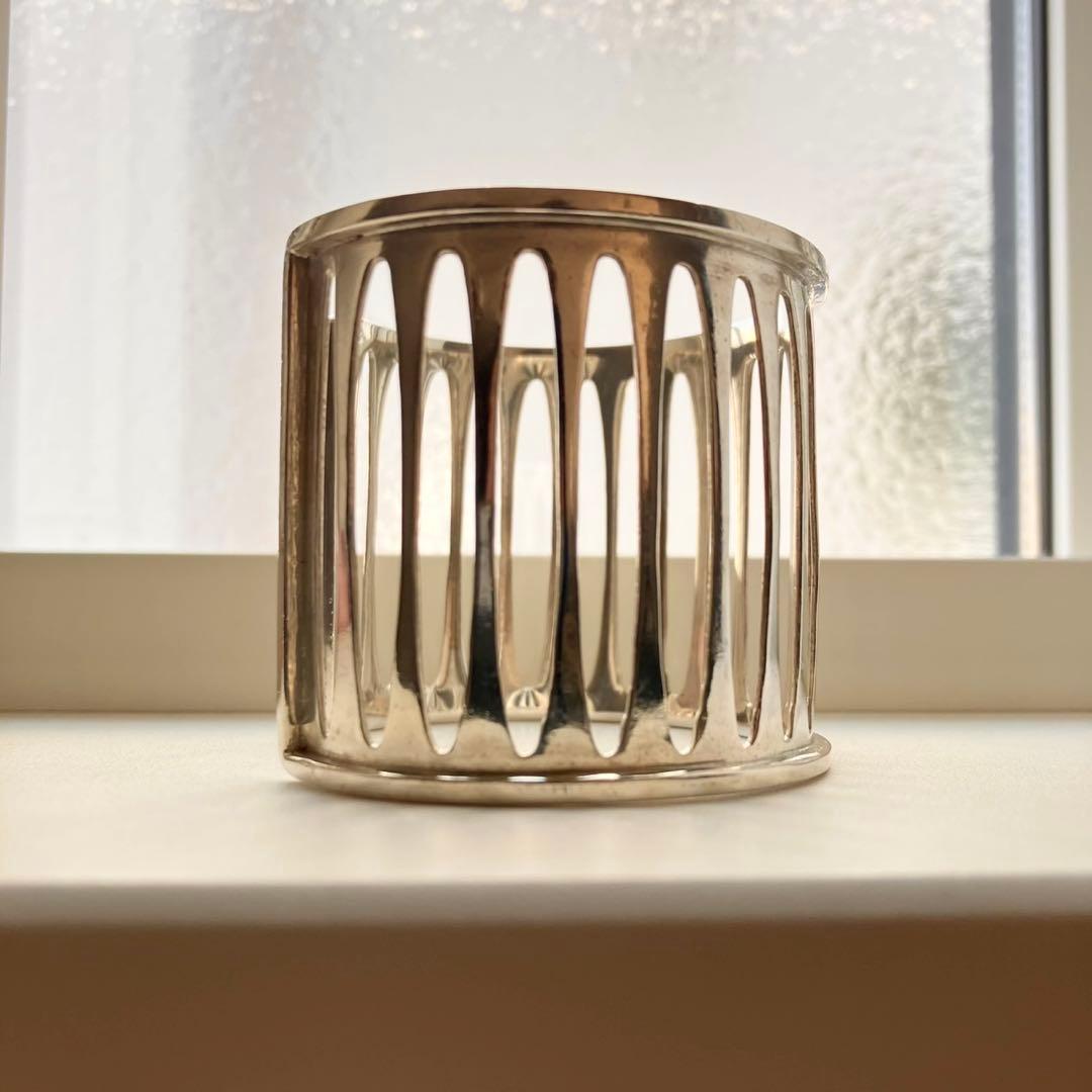 希少 メキシカンジュエリー 鳥かご型 シルバー925 ワイドバングル