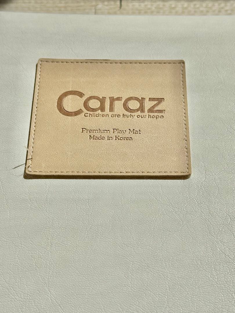 Caraz カラズ　プレイマット 140×140×4㎝　2段　ホワイト×グレー