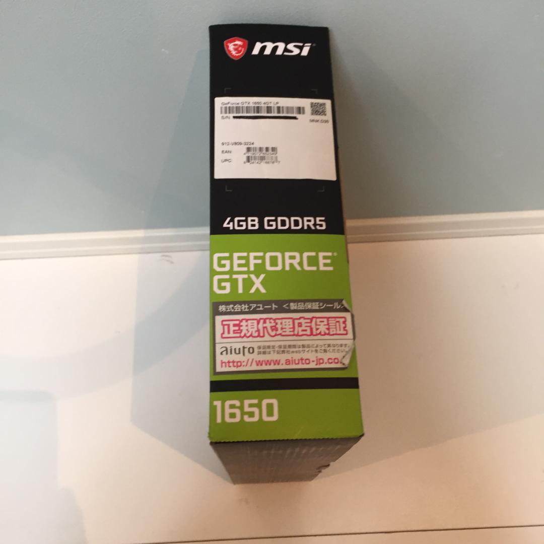 【動作チェック済】MSI Geforce GTX1650LP ビデオカード