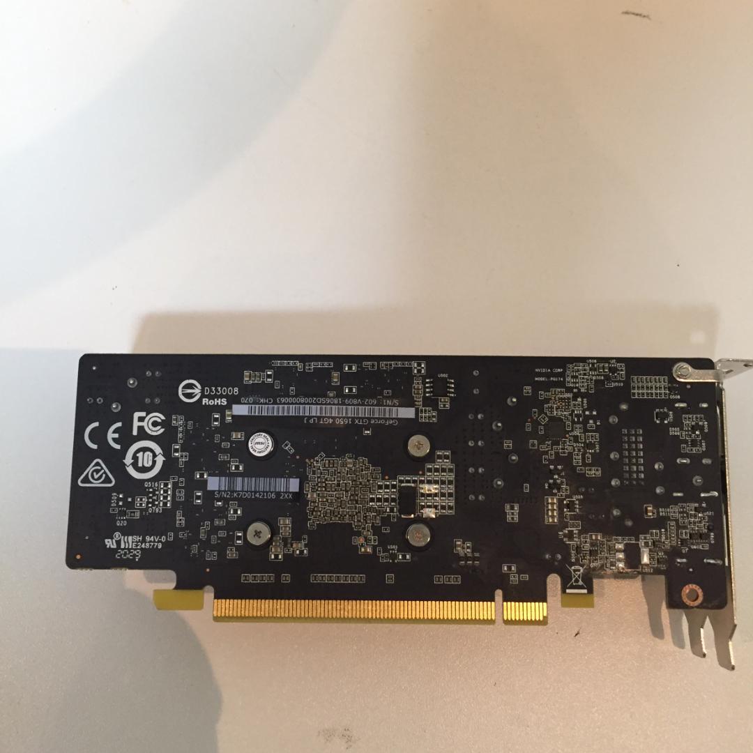 【動作チェック済】MSI Geforce GTX1650LP ビデオカード