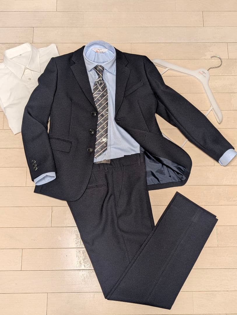 BEAMS DESIGN セットアップ フォーマルスーツ 150 ネイビー 濃紺