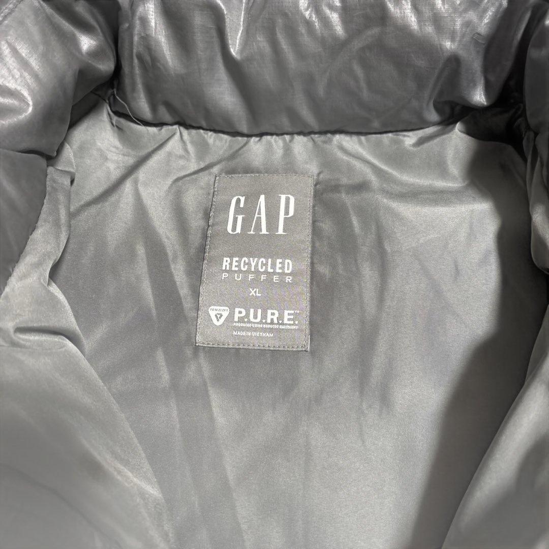 GAP ギャップ パファージャケット プリマロフト 中綿 ダウン シルバーグレー