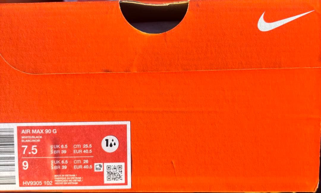 新品 25.5cm ナイキ エアマックス 90 G ゴルフシューズ 白 黒タグ