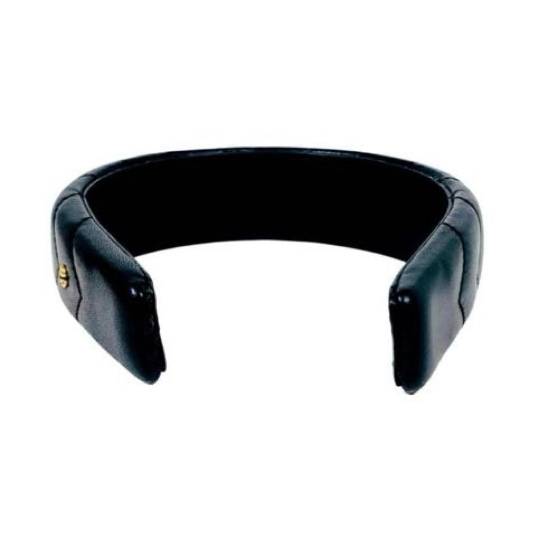 GUCCI　グッチ　ラムスキンレザー　キルティング　カチューシャ