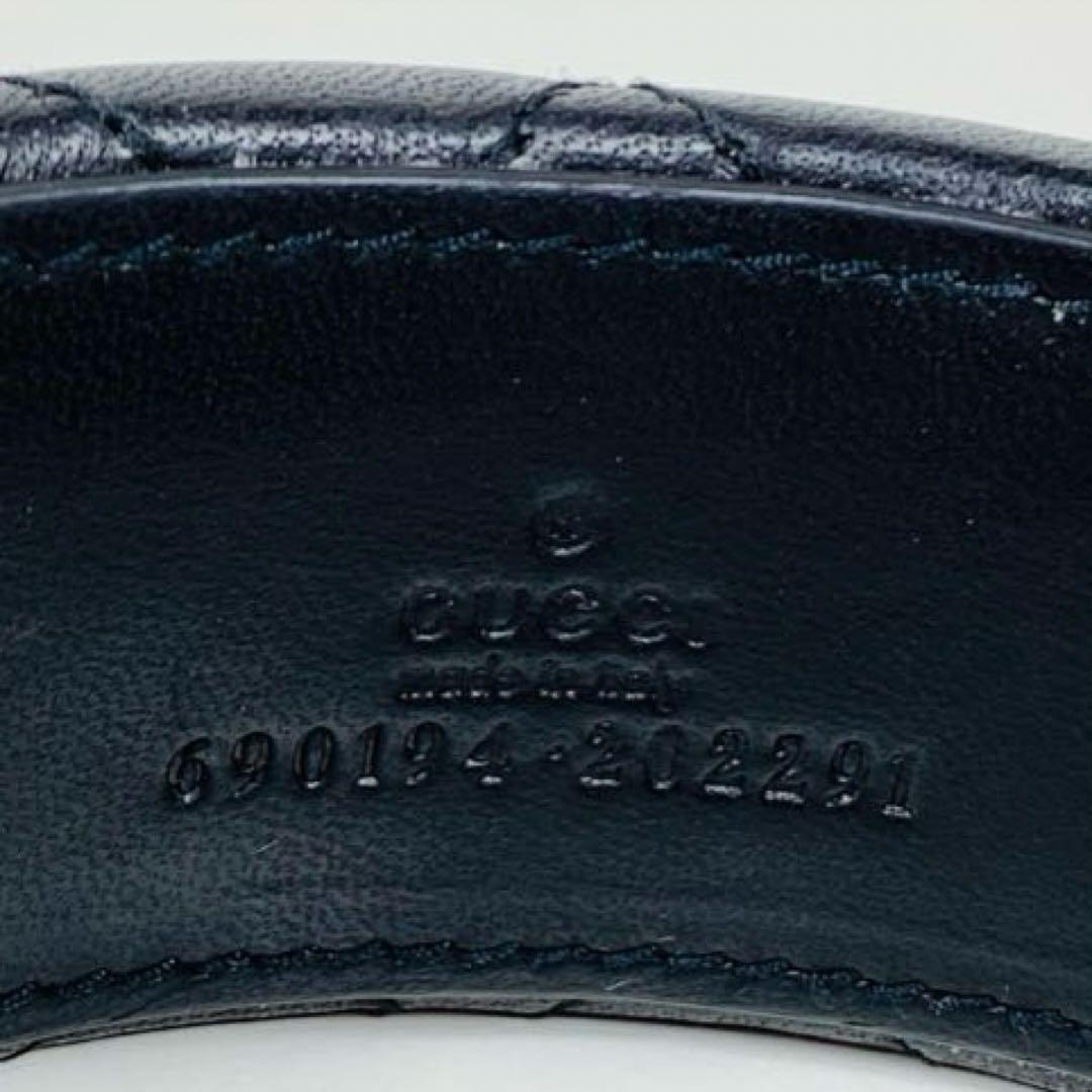 GUCCI　グッチ　ラムスキンレザー　キルティング　カチューシャ