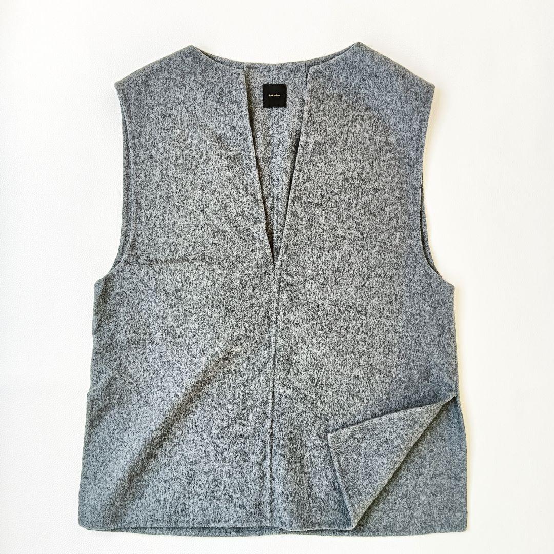 ほぼ未使用✨《スピックアンドスパン》24aw ダブルフェイスVネックベスト