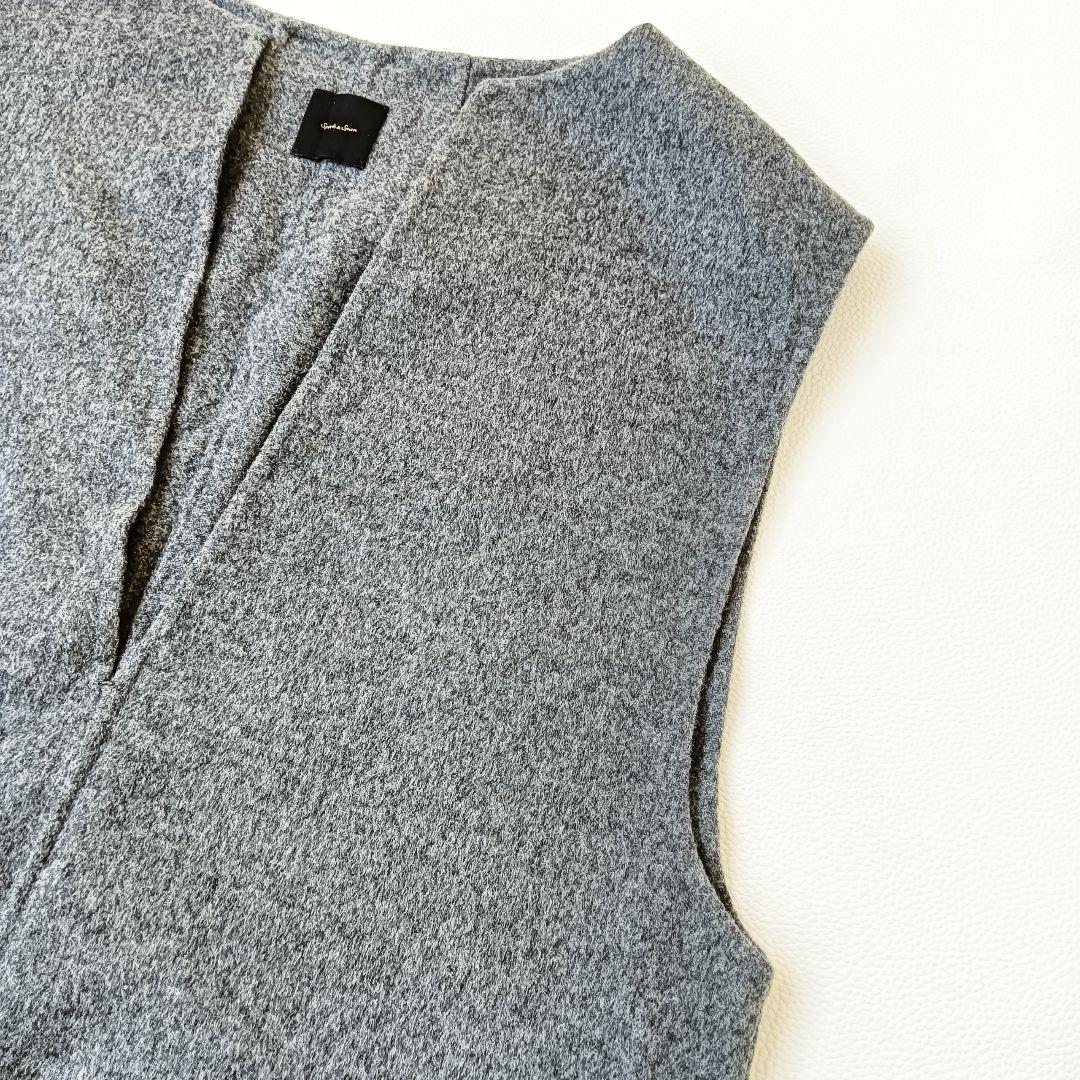 ほぼ未使用✨《スピックアンドスパン》24aw ダブルフェイスVネックベスト