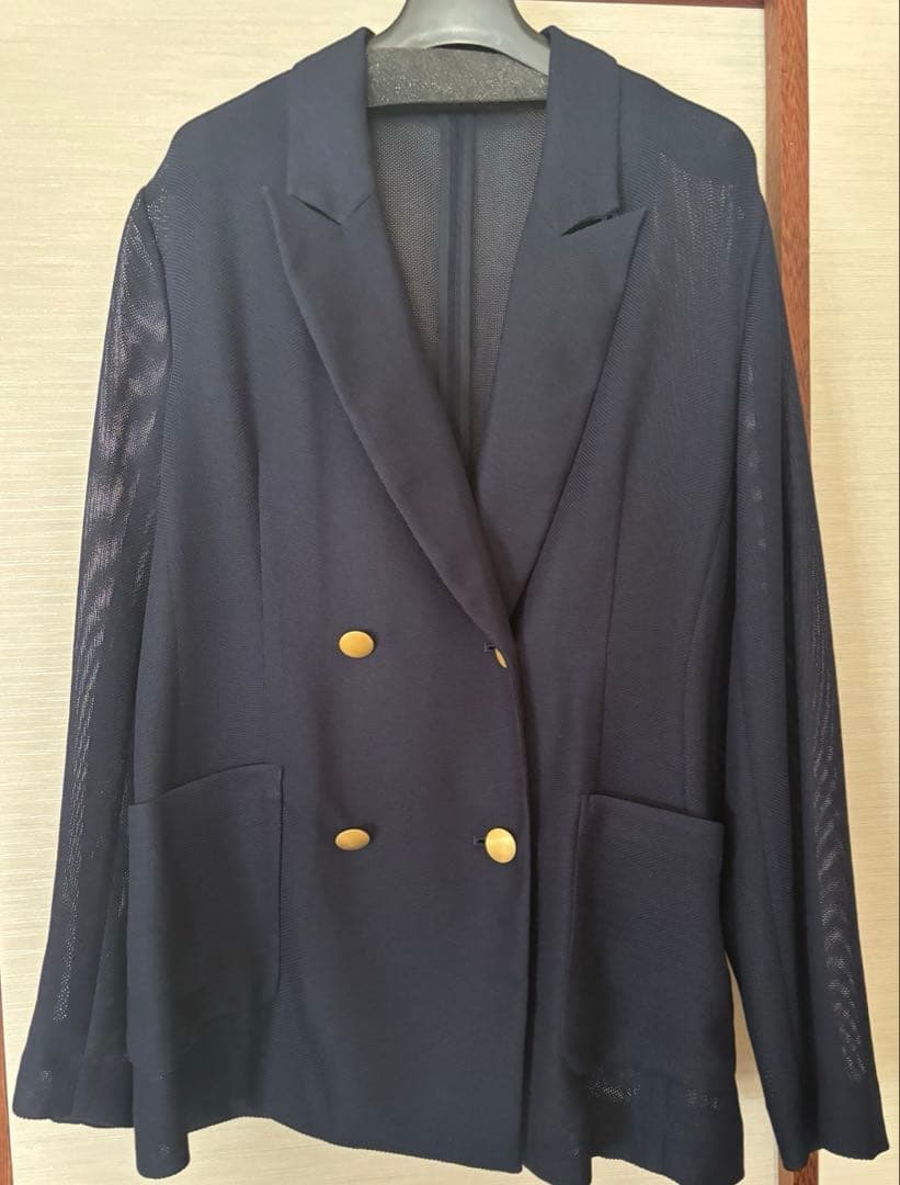 【スタッフmiki監修】メッシュメタルボタンライトジャケット