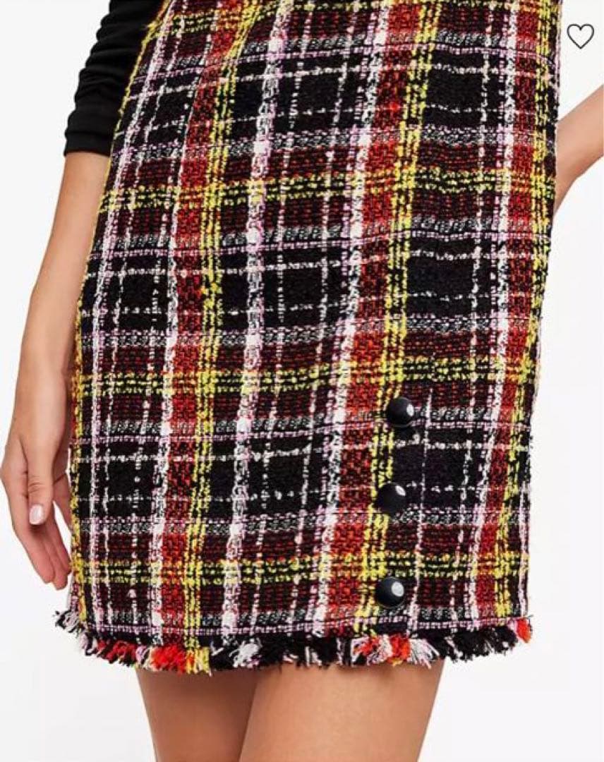 ケイトスペード美品 アートプラッドツイードドレス（サイズ0）