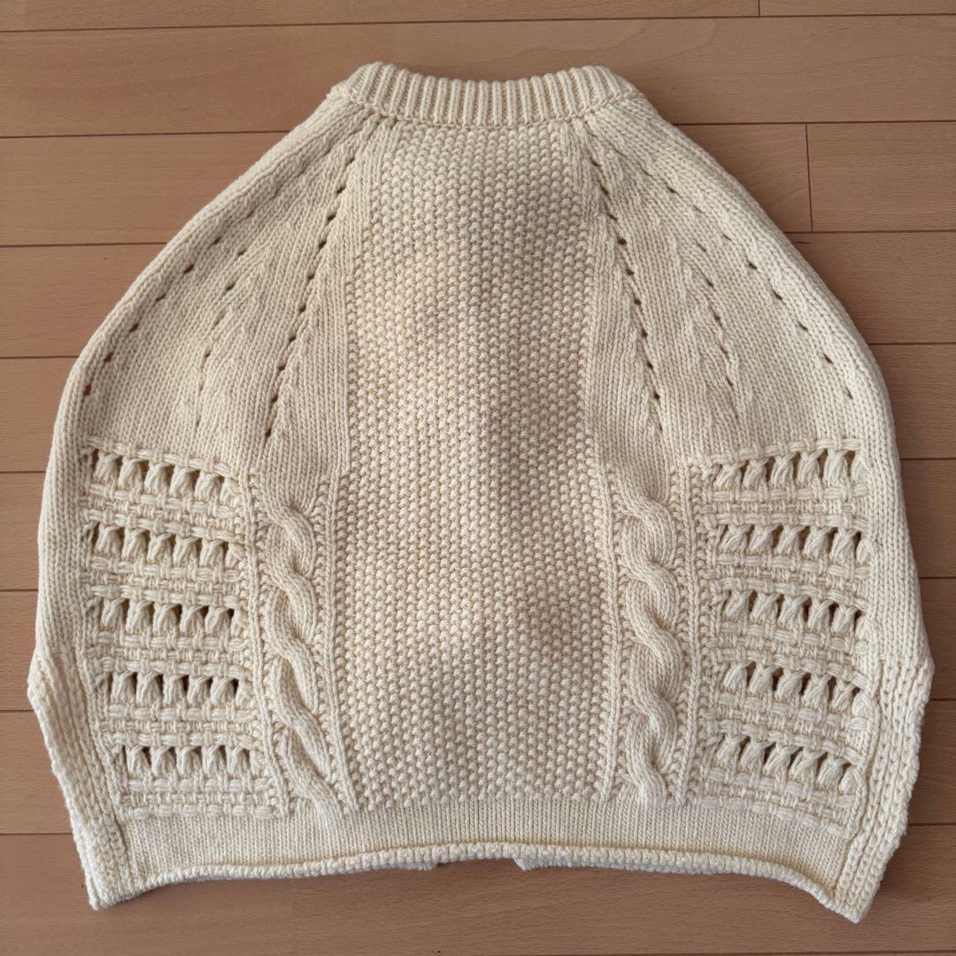 Nigel Cabourn 日本製 ケーブル編みニットケープ