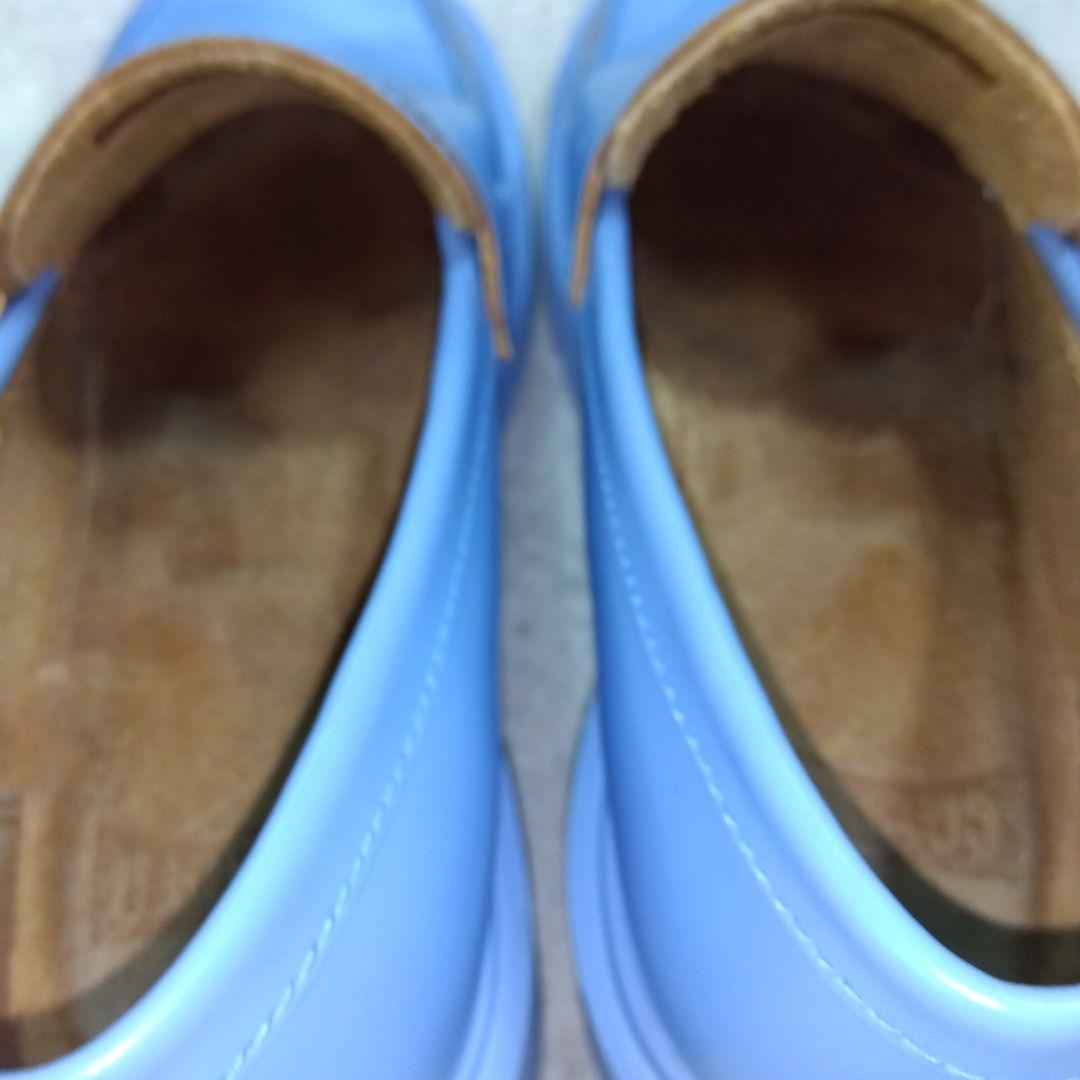 美品CAMPER カンペール 水色 厚底ローファー37