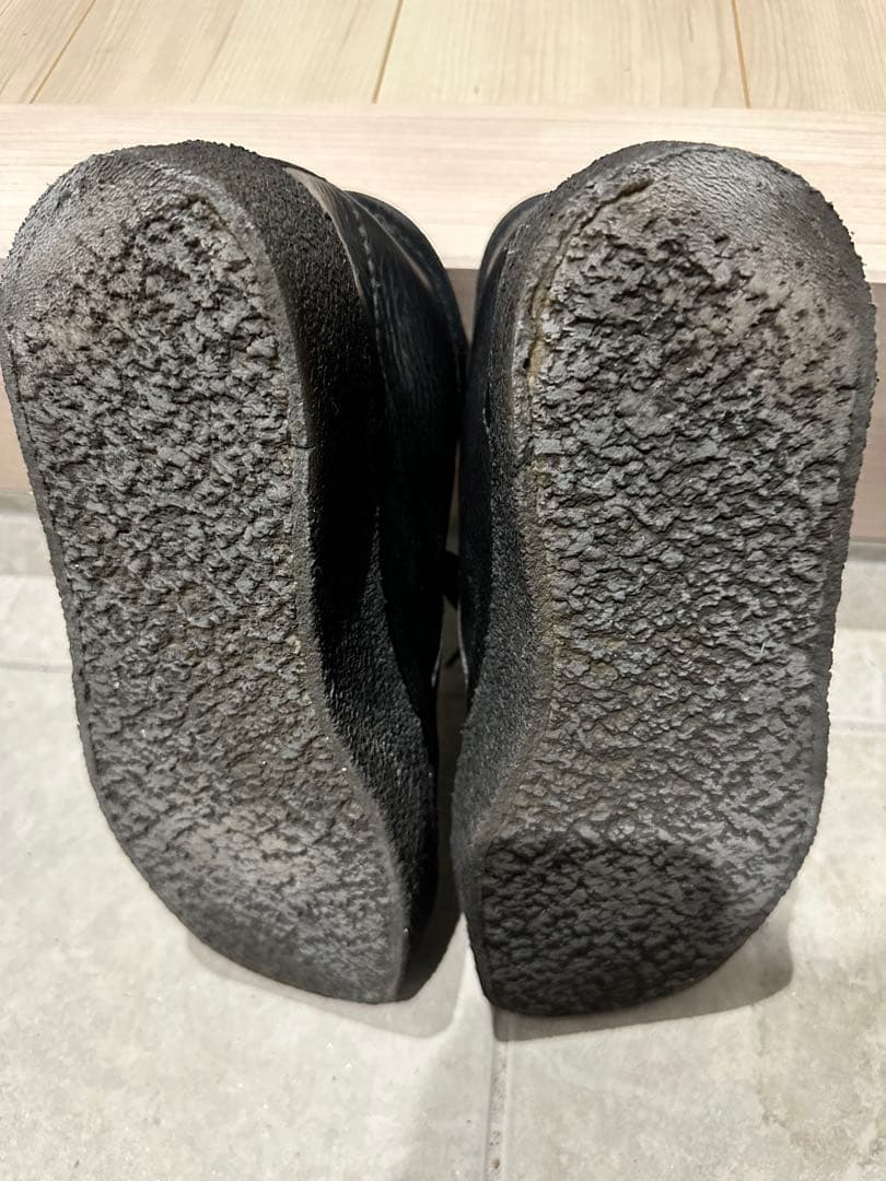 クラークス オリジナルズ ワラビー ブーツ シボ革 ブラック