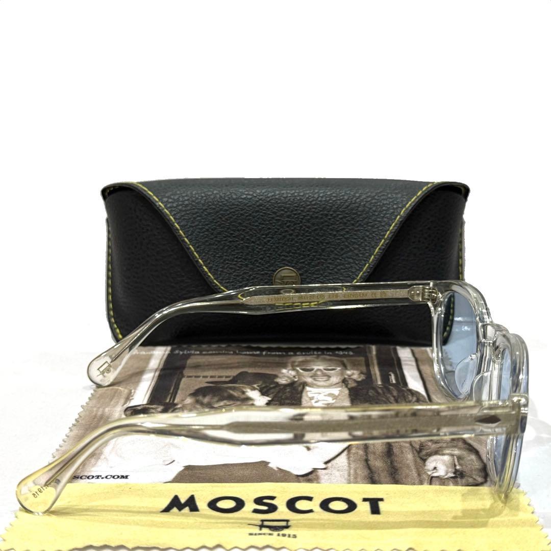 【極美品】正規品 モスコット レムトッシュ 46 クリスタル ライトブルーレンズ