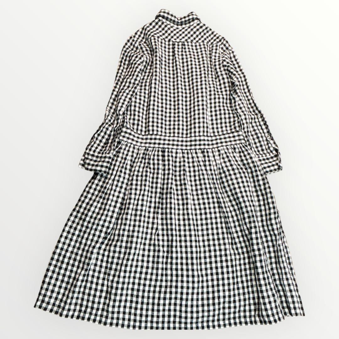 SA-RAH サラ チビ襟 シャツ ワンピース リネン