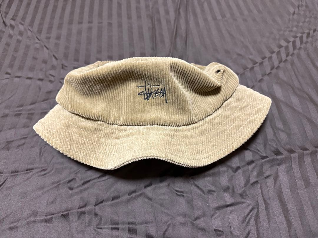 OldStussy USA製コーデュロイ バケットハット ベージュ