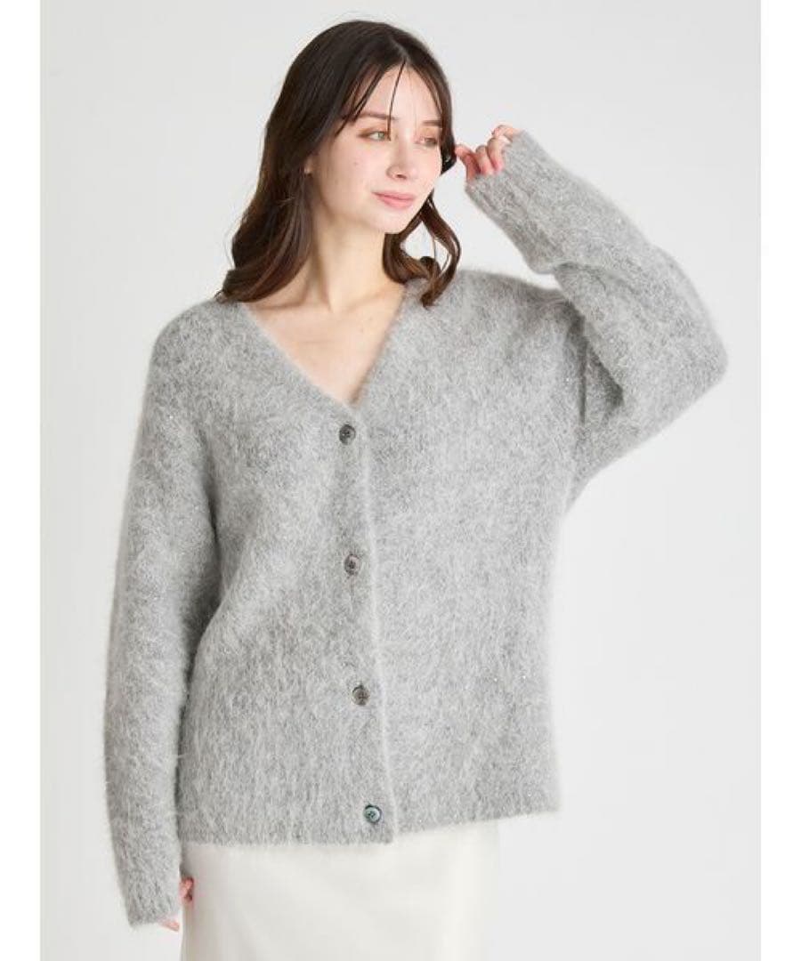 CELFORD 25AW 美品　スパークルミディ丈カーディガン　グレー