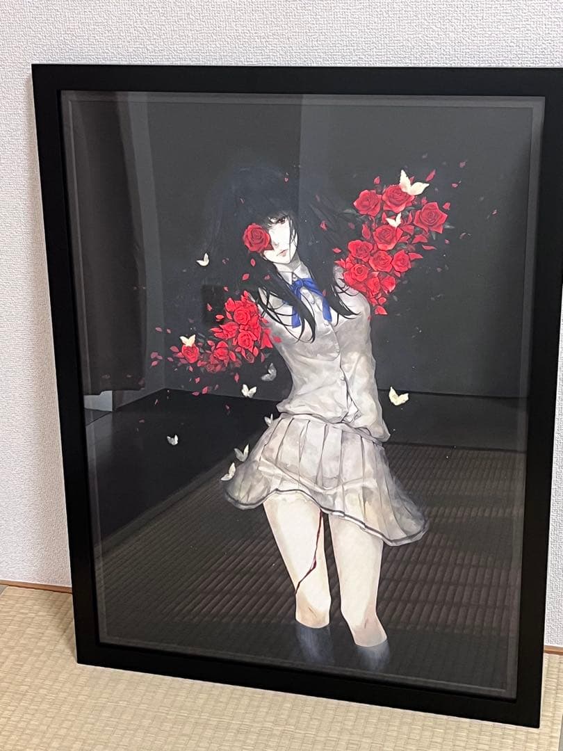 ジークレ版画 「花葬」 innocent grey