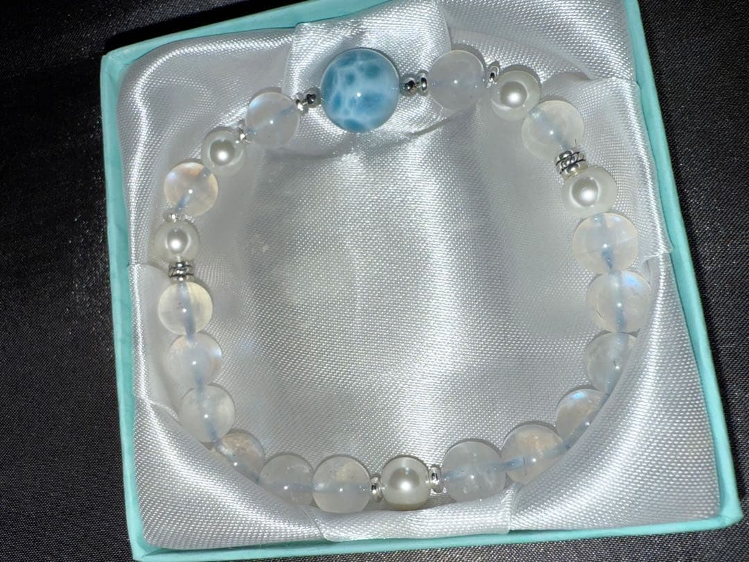 ※おもいで　【高品質•希少】ラリマーペンダントネックレスとブレスレットペア