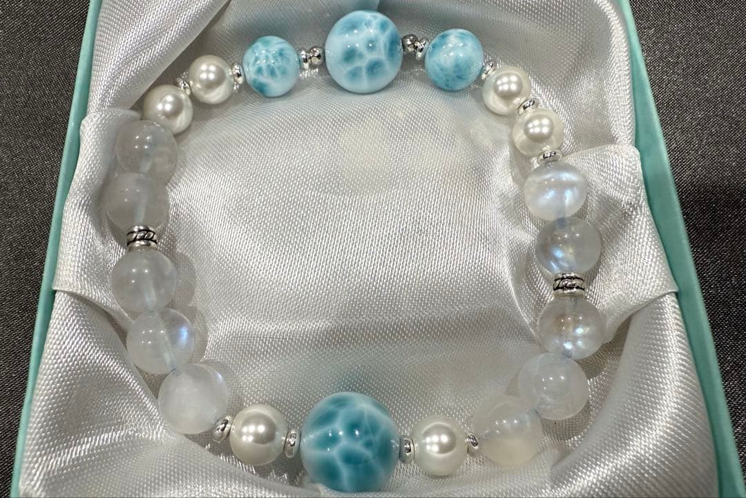 ※おもいで　【高品質•希少】ラリマーペンダントネックレスとブレスレットペア