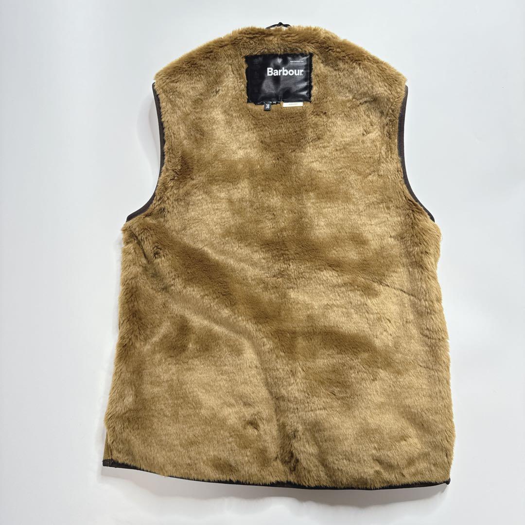 【美品】barbour バブアー　ファーライナーベスト　38