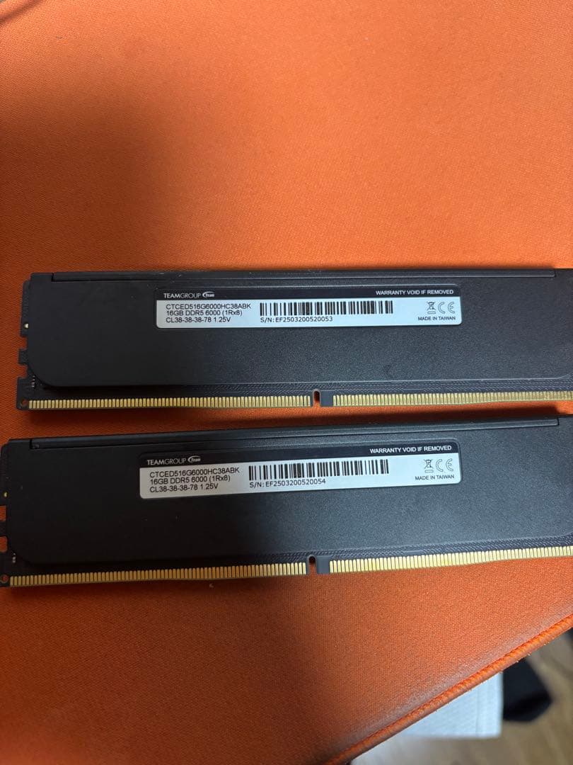 TEAM DDR5 16GB×2枚 6000Mhz