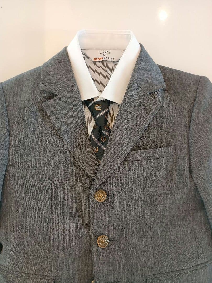 フォーマルスーツ 120cm グレー チェック柄　4点セット