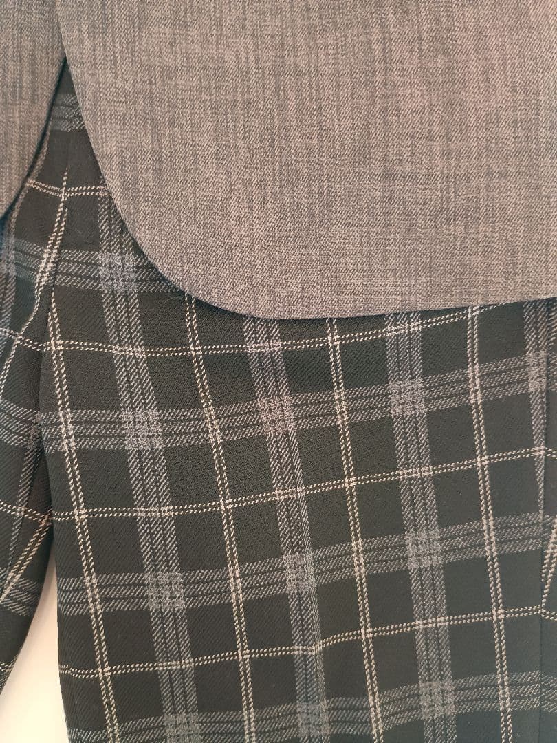 フォーマルスーツ 120cm グレー チェック柄　4点セット