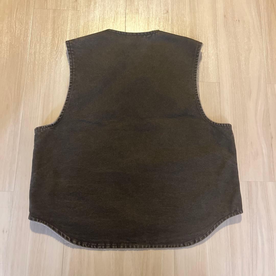 カーハート ベスト フェード ダックベスト ダック地 ボア 古着