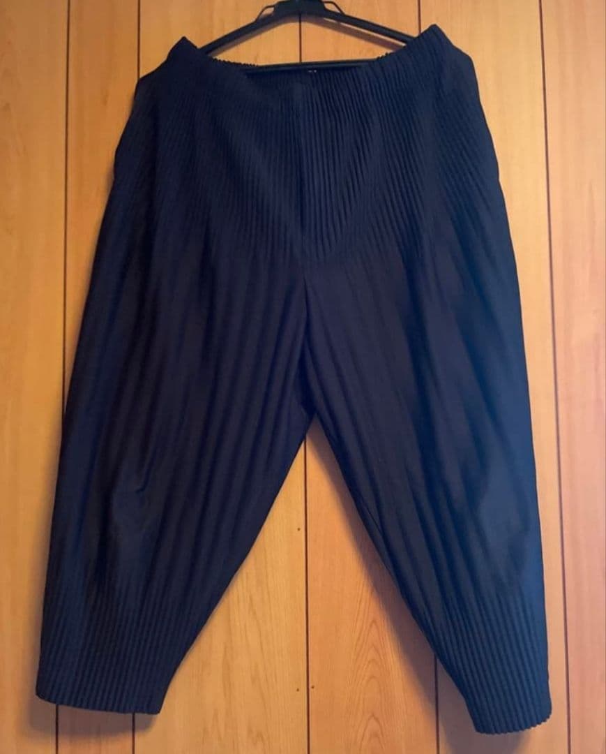 オムプリッセ　イッセイミヤケ　ネイビーパンツ　homme plisse サイズ2