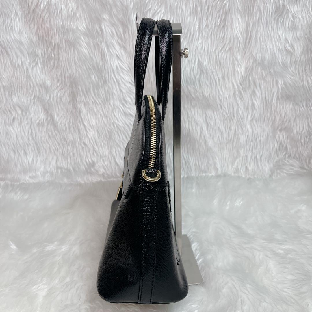 【未使用級✨️新型】FURLA パイパー ブラック レザー ハンドバッグ 極美品