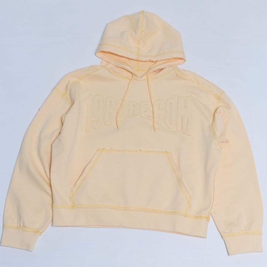 即完売品 新品 仲里依紗 Re. アールイードット 生地ロゴフーディー イエロー