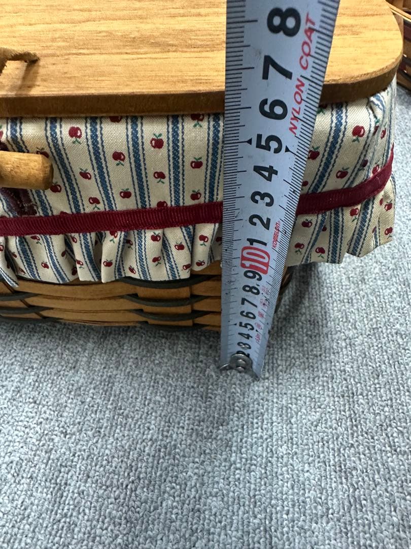 ロンガバーガー　Longabergerアメリカ製 ストライプ柄バスケット 2点