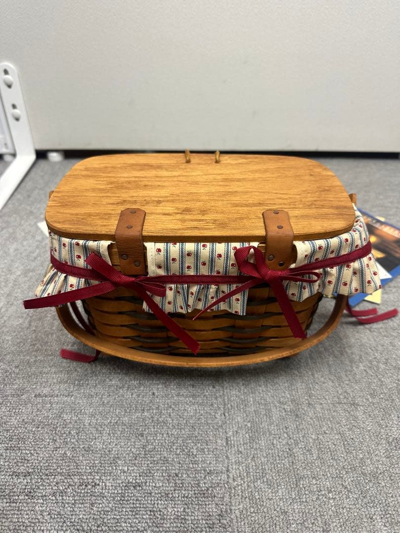 ロンガバーガー　Longabergerアメリカ製 ストライプ柄バスケット 2点